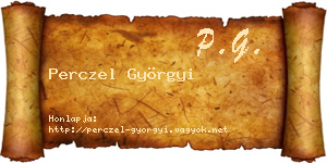 Perczel Györgyi névjegykártya